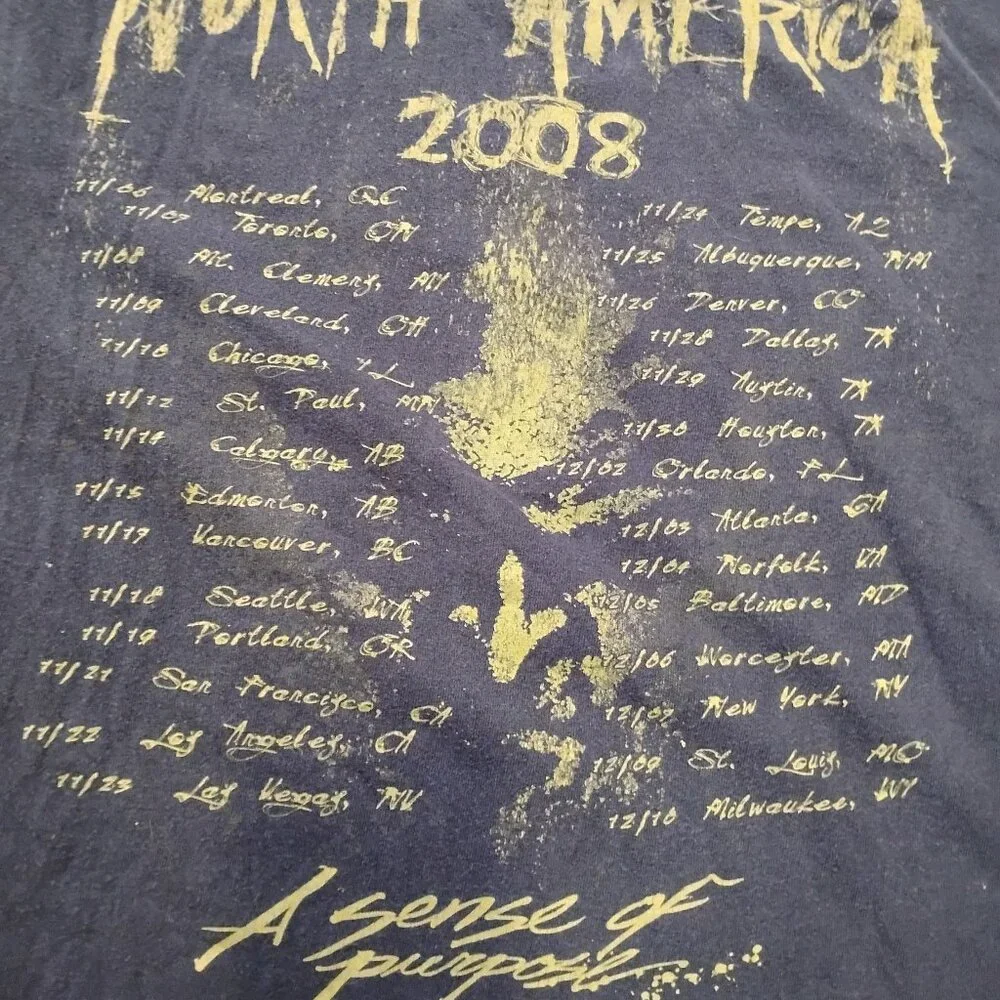 In Flames A Sense Of Purpose North America Tour 2008 T-Shirt - Picture 8 of 8